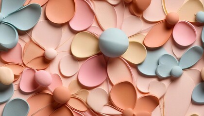 Cheerful Pastel Clay Balloons Seamless Background for Playful Childrens Themes