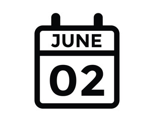 2 June - daily calendar Icon
