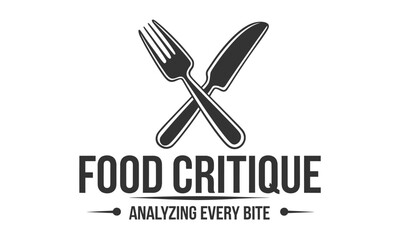 Food Critique vector logo icon