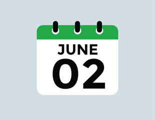 2 June - daily calendar Icon

