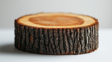 Rustic Wooden Tree Slice: A Natural Stand