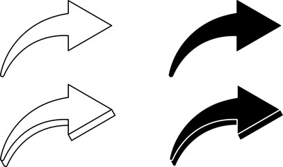 share arrows icon set