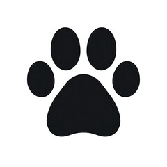 paw print icon on transparent background