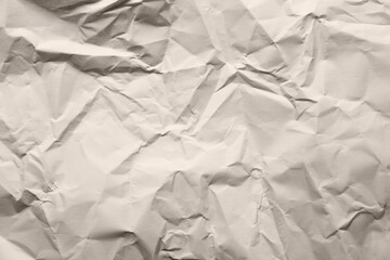 Obraz premium Texture of light crumpled paper, closeup