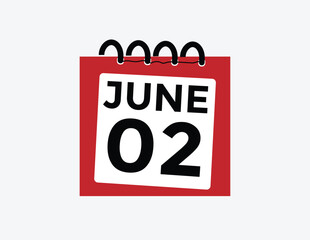 2 June - daily calendar Icon
