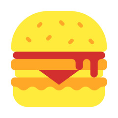 Cartoon Style RGB Burger Icon