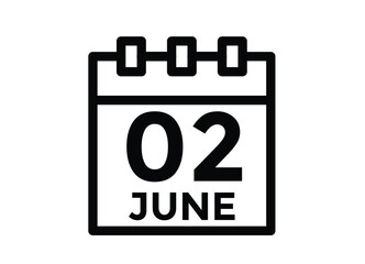 2 June - daily calendar Icon
