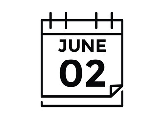 2 June - daily calendar Icon
