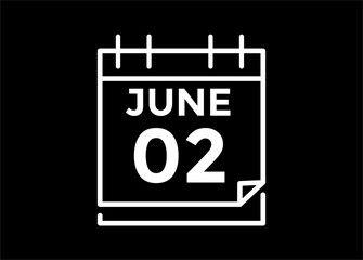 2 June - daily calendar Icon
