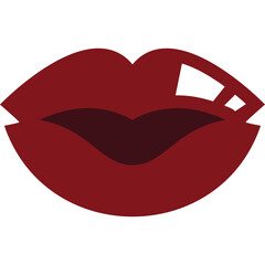 Simple vector icon lips
