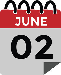2 June - daily calendar Icon
