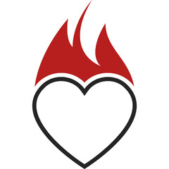 Simple vector icon heart