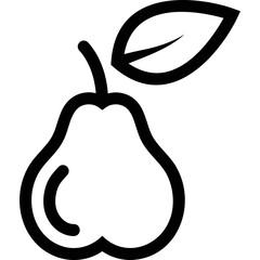Simple vector icon pear
