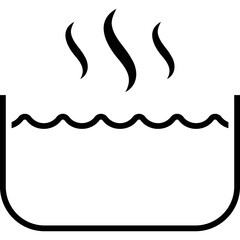 Simple vector icon cook in a pot