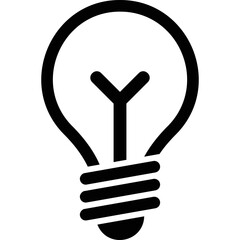 Simple vector icon light bulb