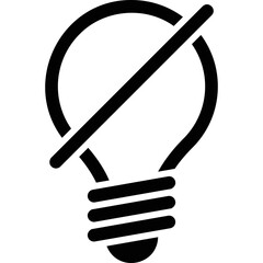 Simple vector icon light bulb