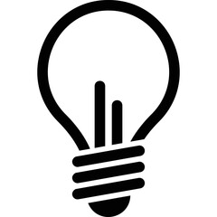 Simple vector icon light bulb