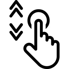 Simple vector icon hand swipe
