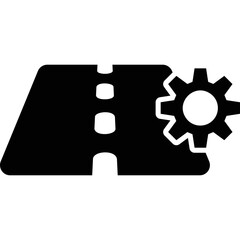 Simple vector icon road repair
