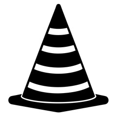  safety cone  silhouette vector illustration