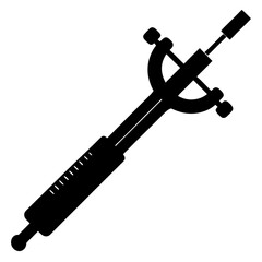 depth micrometer  silhouette vector illustration