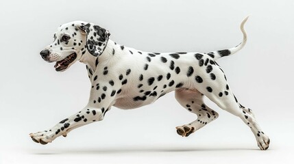 Dynamic Dalmatian Dog Running - Full Body Shot