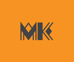 Obraz premium M and K logo design. MK abstract Letters Logo Monogram. This logo design is the process of creating a visual symbol that represents a brand, company, or individual.