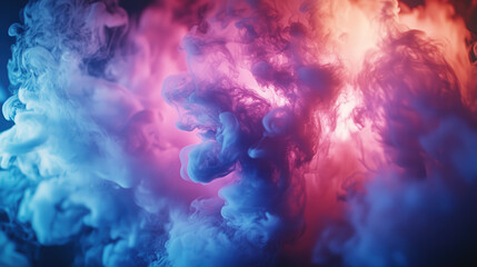 Fototapeta premium Colorful smoke, explosion effect, black background