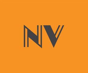 N and V logo design. NV abstract Letters Logo Monogram. This logo design is the process of creating a visual symbol that represents a brand, company, or individual.
