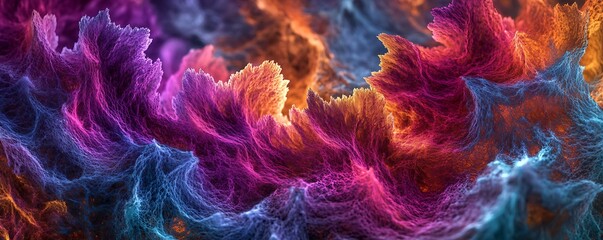 Bright abstract background with intricate textures and vivid glowing tones