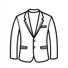 Stylish men's suit jacket illustration.