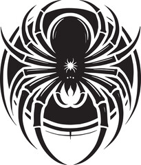 black and white spider element