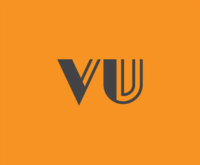 V and U logo design. VU abstract Letters Logo Monogram. This logo design is the process of creating a visual symbol that represents a brand, company, or individual.