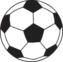 Obraz premium Soccer ball or football sport silhouette vector illustration.