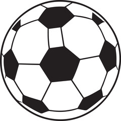 Soccer ball or football sport silhouette vector illustration.