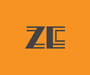 Z and E logo design. ZE abstract Letters Logo Monogram. This logo design is the process of creating a visual symbol that represents a brand, company, or individual.