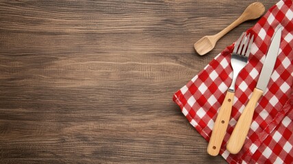 Obraz premium Setting the table for a delicious meal kitchen food photography rustic overhead culinary delight