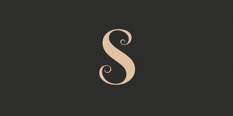 Obraz premium Elegant Monogram S: Serif Lettering for Unique Brand Identity in Typography Design