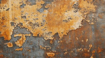 Fototapeta premium Rusted metal texture in shades of light brown and orange creating an aged industrial background design