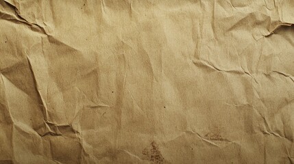 Light brown crumpled paper texture background for creative projects and design applications
