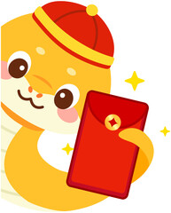 Chinese new year red envelope snake