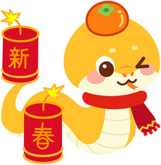Chinese new year firecracker snake