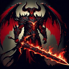 Infernal Conqueror with Burning Blade