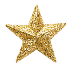 Fototapeta premium Radiant Golden Star Glitter Graphic Transparent Background