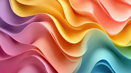 Obraz premium Multicolored wavy foam sheets texture with vibrant shades for creative packaging and design applications