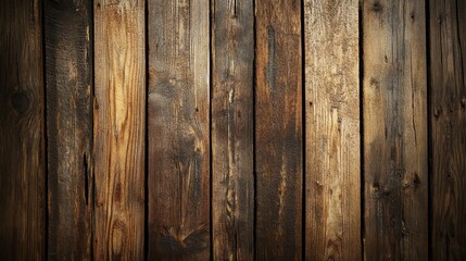Naklejka premium Rustic wooden texture background featuring weathered planks in warm earthy tones for versatile design applications