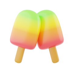 3D Ice Cream Stick Icons
