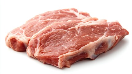 Fototapeta premium Fresh Pork Knee Steaks Prepared for Culinary Uses with Rich Color and Texture Ideal for Grilling or Roasting in Home Cooking