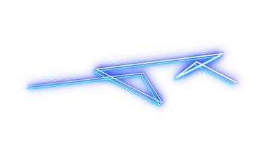 Abstract neon laser line zigzag retro style 80s-90s.