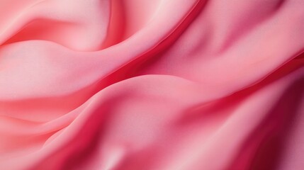 Obraz premium Soft pink fabric texture background featuring smooth, flowing waves ideal for elegant design and creative projects.